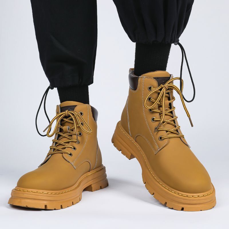 High Top Martin Boots Men's British Style Retro Workwear Shoes Boots Thick Soled Short Boots Casual Shoes Waterproof