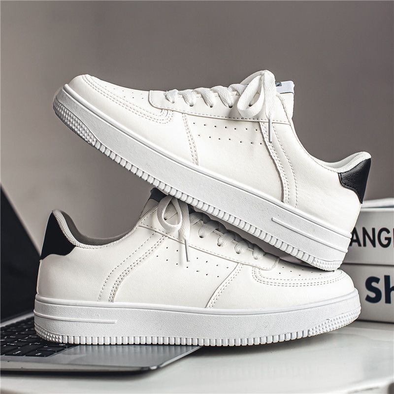 Men's Autumn Breathable Youth Casual Versatile Men's Shoes New Pure White Sports Board Shoes