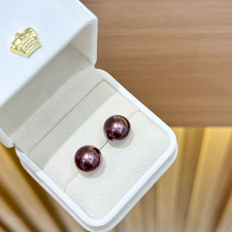 Starry Sky Purple Pearl Earrings For Women, Simple And High End Commuting Versatile Earrings