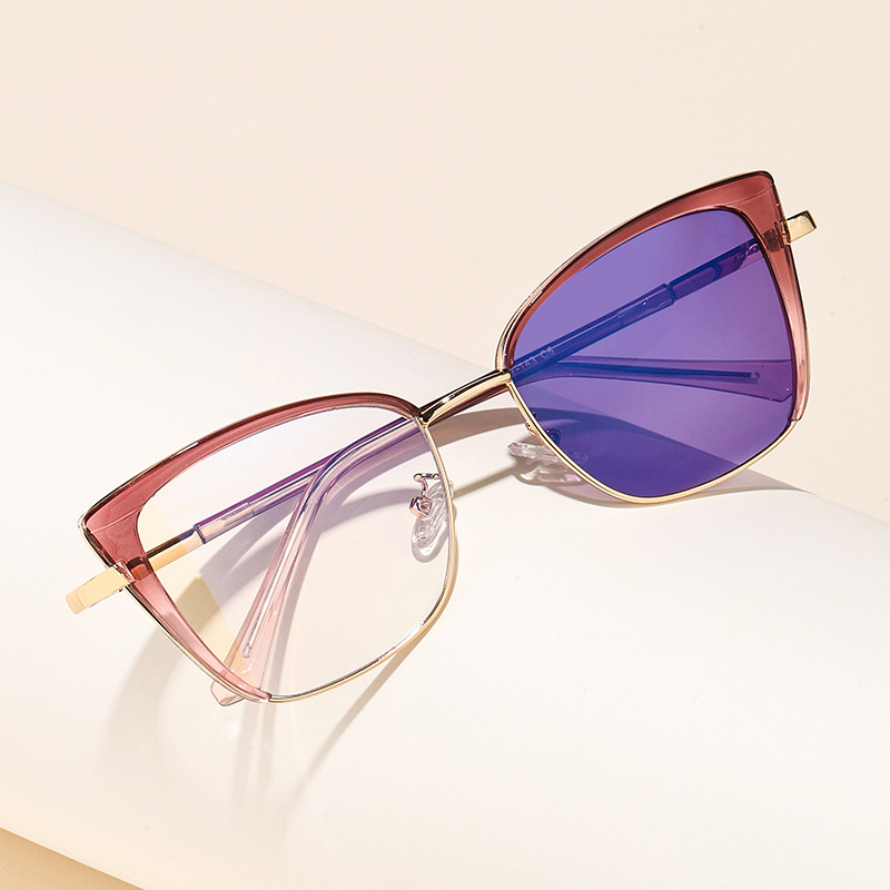 2026 New Fashionable Cat Eye Color Changing Sunglasses For Women, Personalized Trendy Outdoor Sunscreen Sunglasses For Women