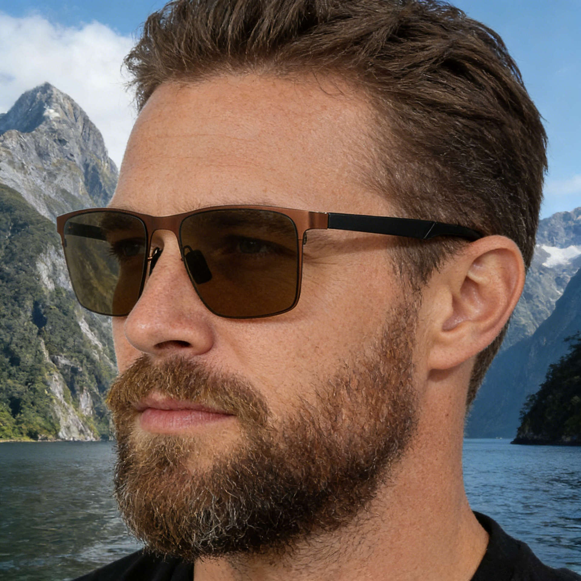 2026 New European and American Fashion Box Polarized Sunglasses for Men Outdoor Driving Simple Sunscreen Sunglasses for Men