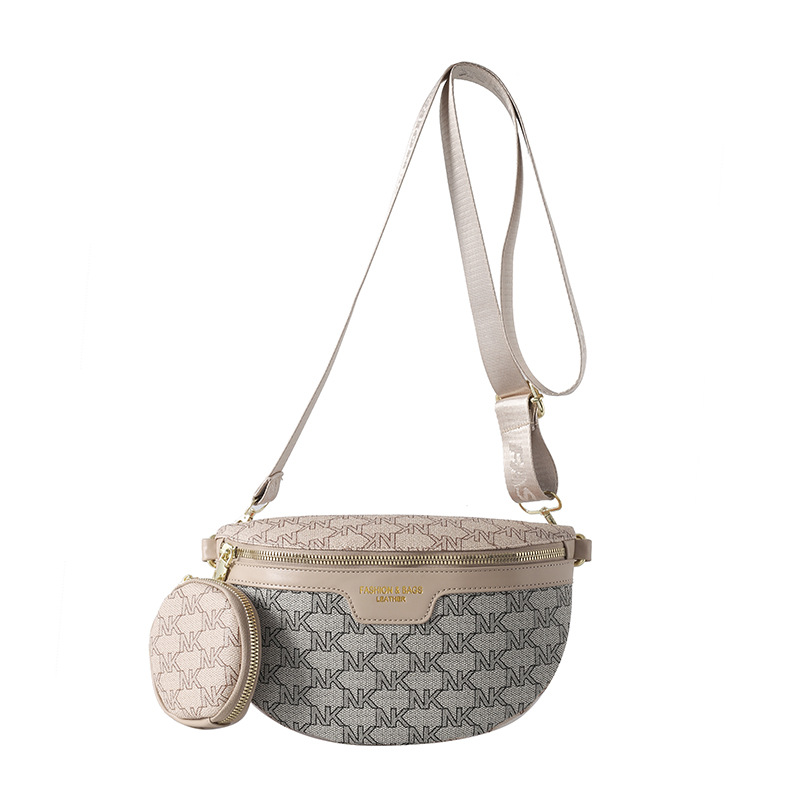 2026 New Trendy Fashion Women's Bag Waist and Chest Bag Versatile Wide Shoulder Strap Single Shoulder Crossbody Bag Light Luxury